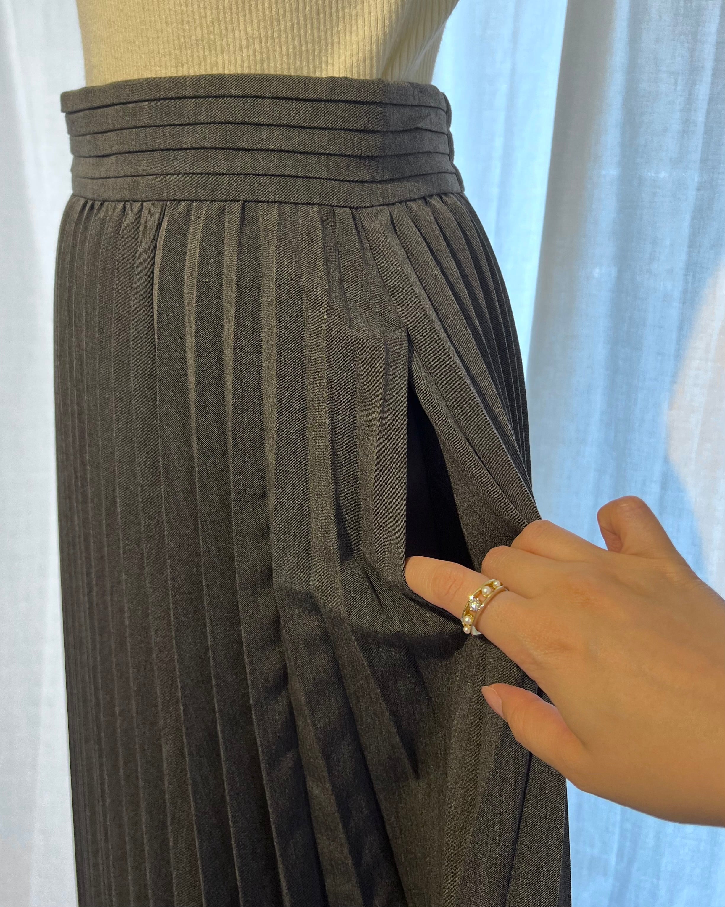 タックベルトプリーツスカート – Maison Echelle