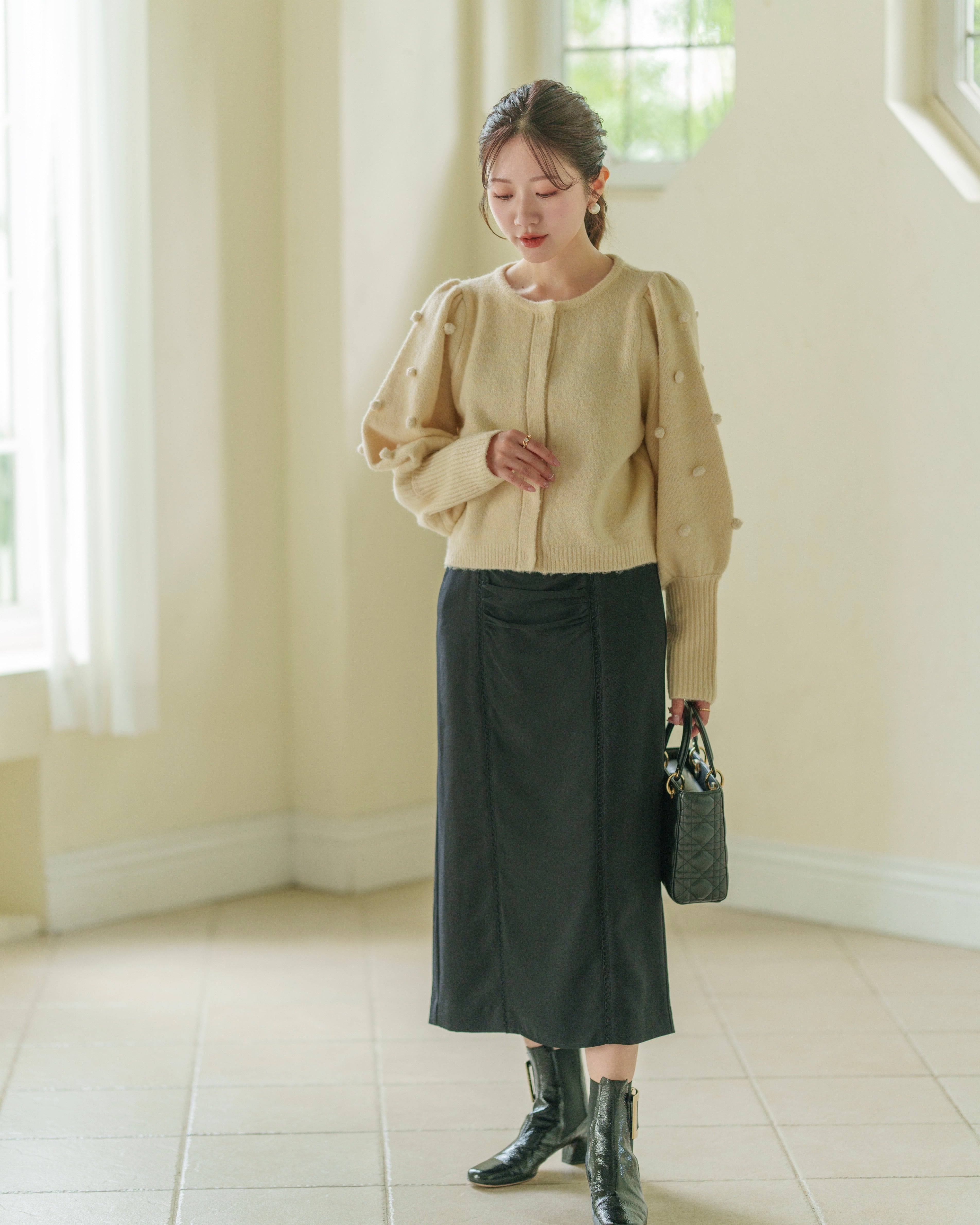 ハシゴレースIラインスカート【リサイクルポリエステル】 – Maison Echelle