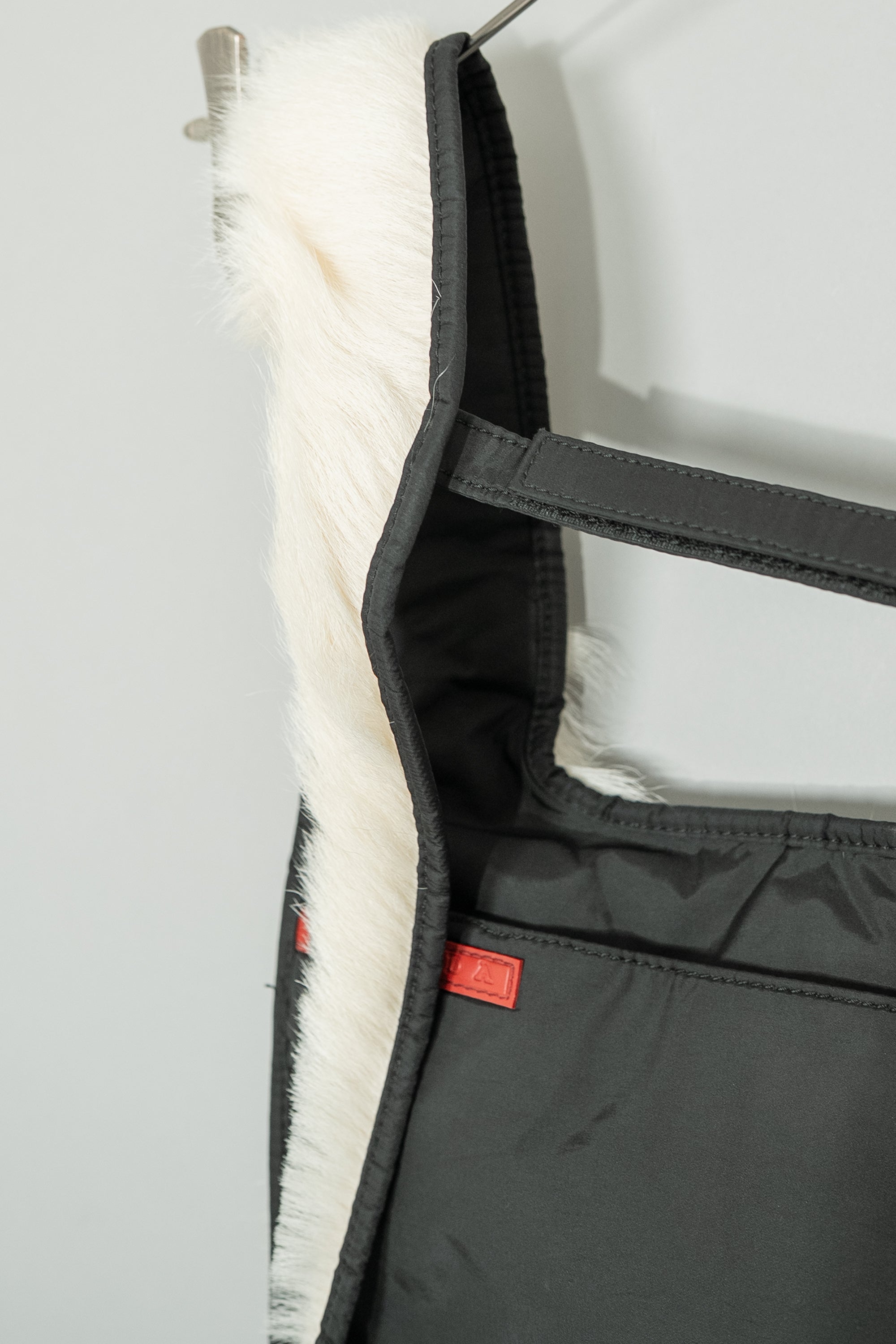 1999AW Prada Runway Goat Fur & Black Nylon Revesible Backpack