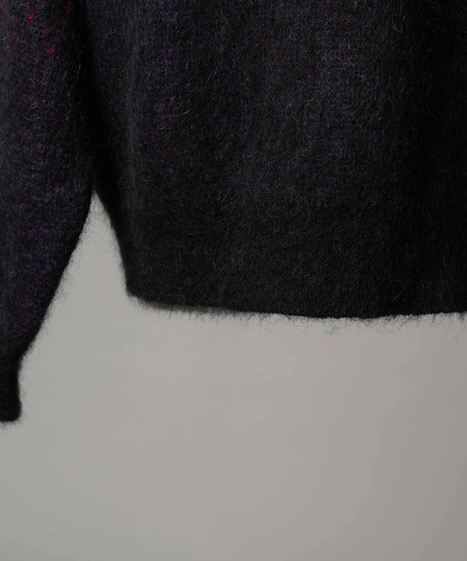 Flower Gradation Mohair Shaggy Knit Pullover