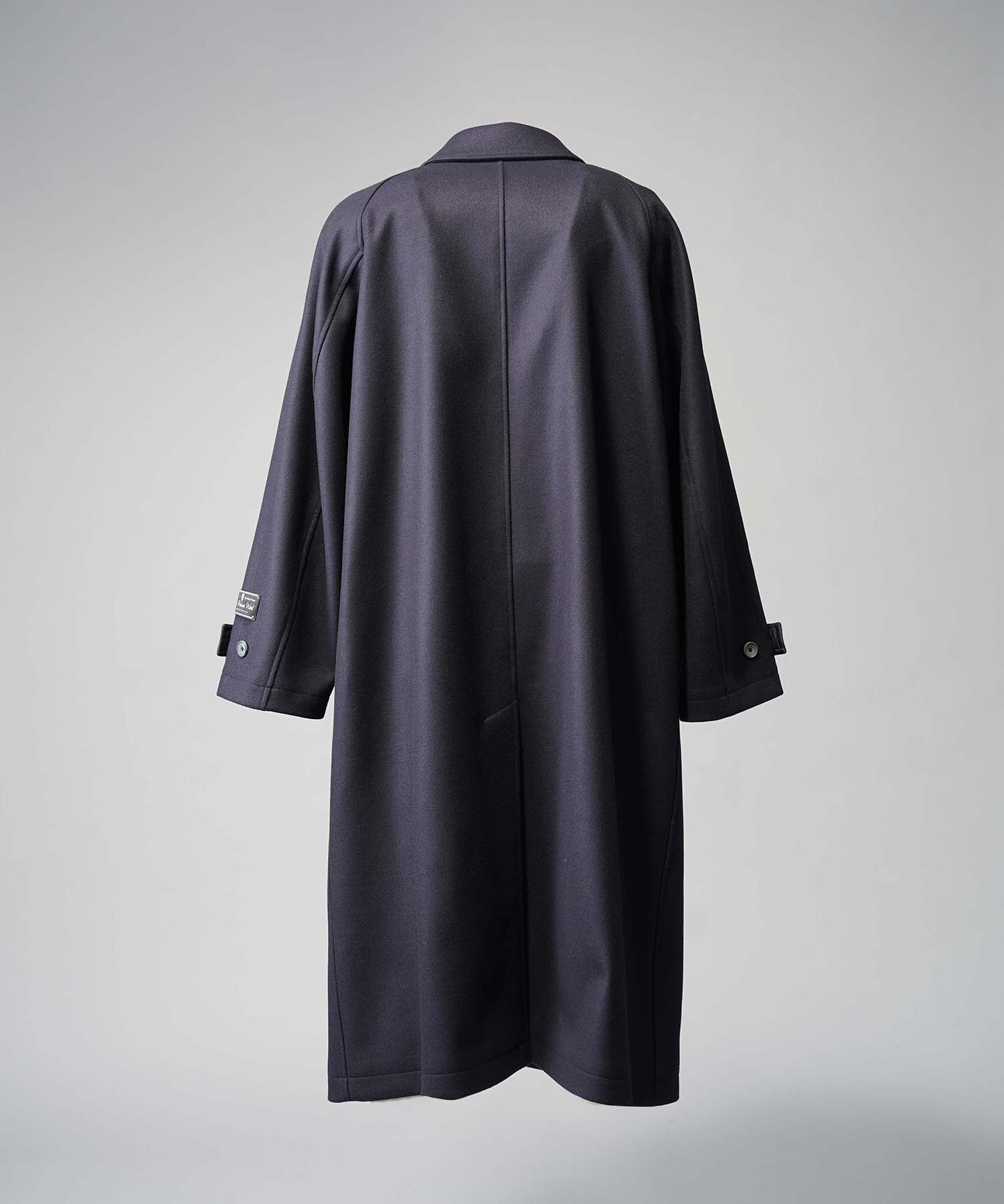 Super140s Prime-Over Melton Balmachan Coat