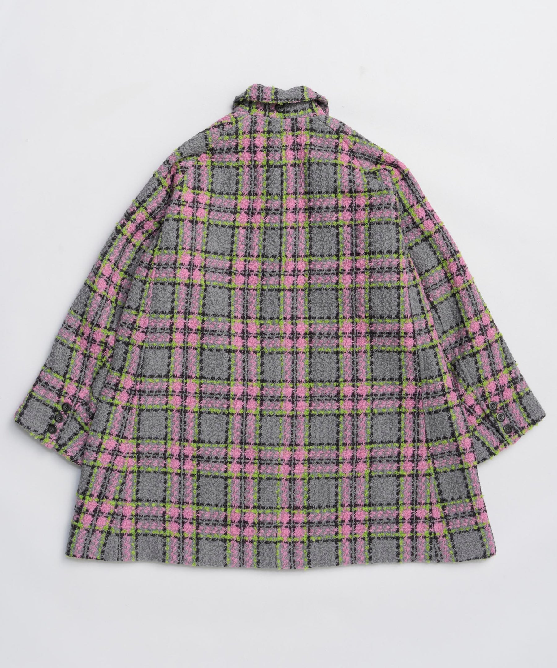 SALE】Color Check 2Way Cape Coat
