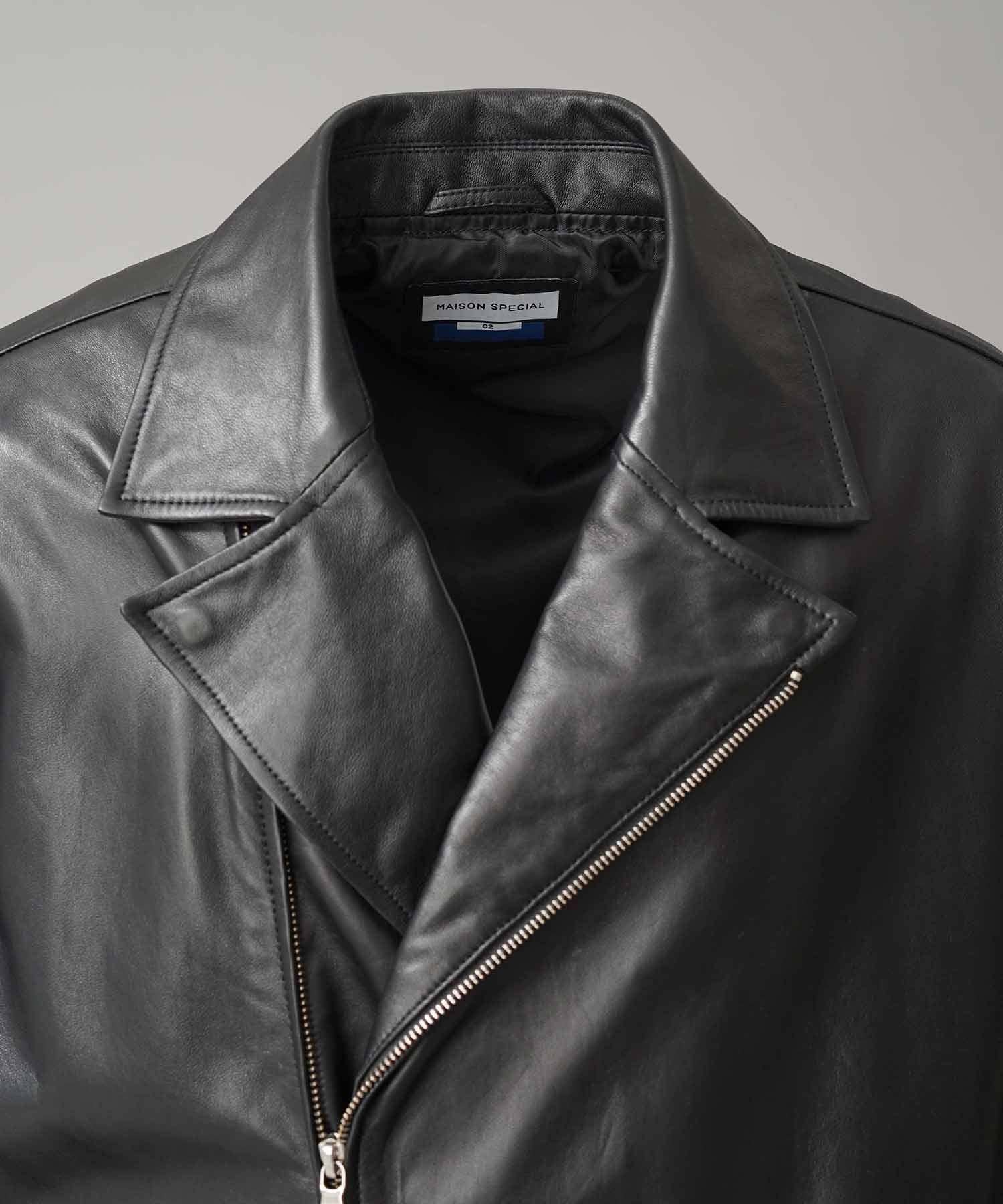 25AW PRE-ORDER】Sheep Leather Tailored Double Rider Jacket