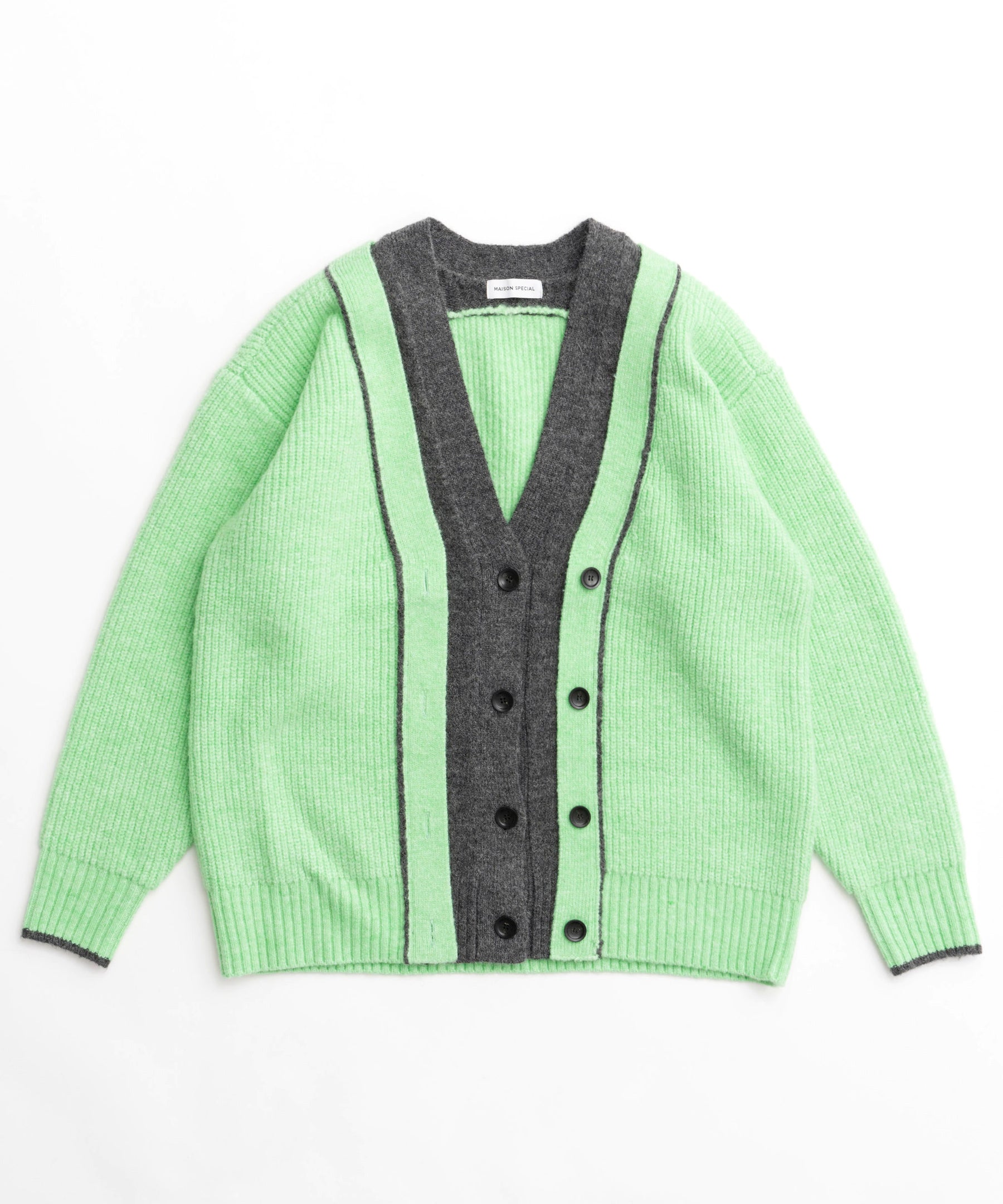 SALE】Double Color Layered Knit Cardigan