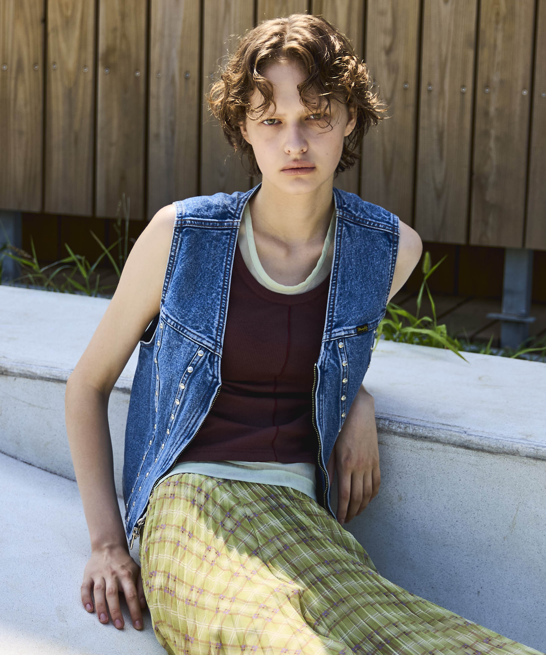 Wrangler×MAISON SPECIAL】Collaboration Studs Denim Vest