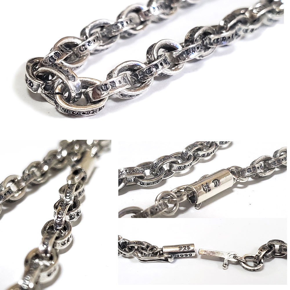 5mm幅 刻印チェーン / ペーパーチェーン ネックレス 61cm シルバー925