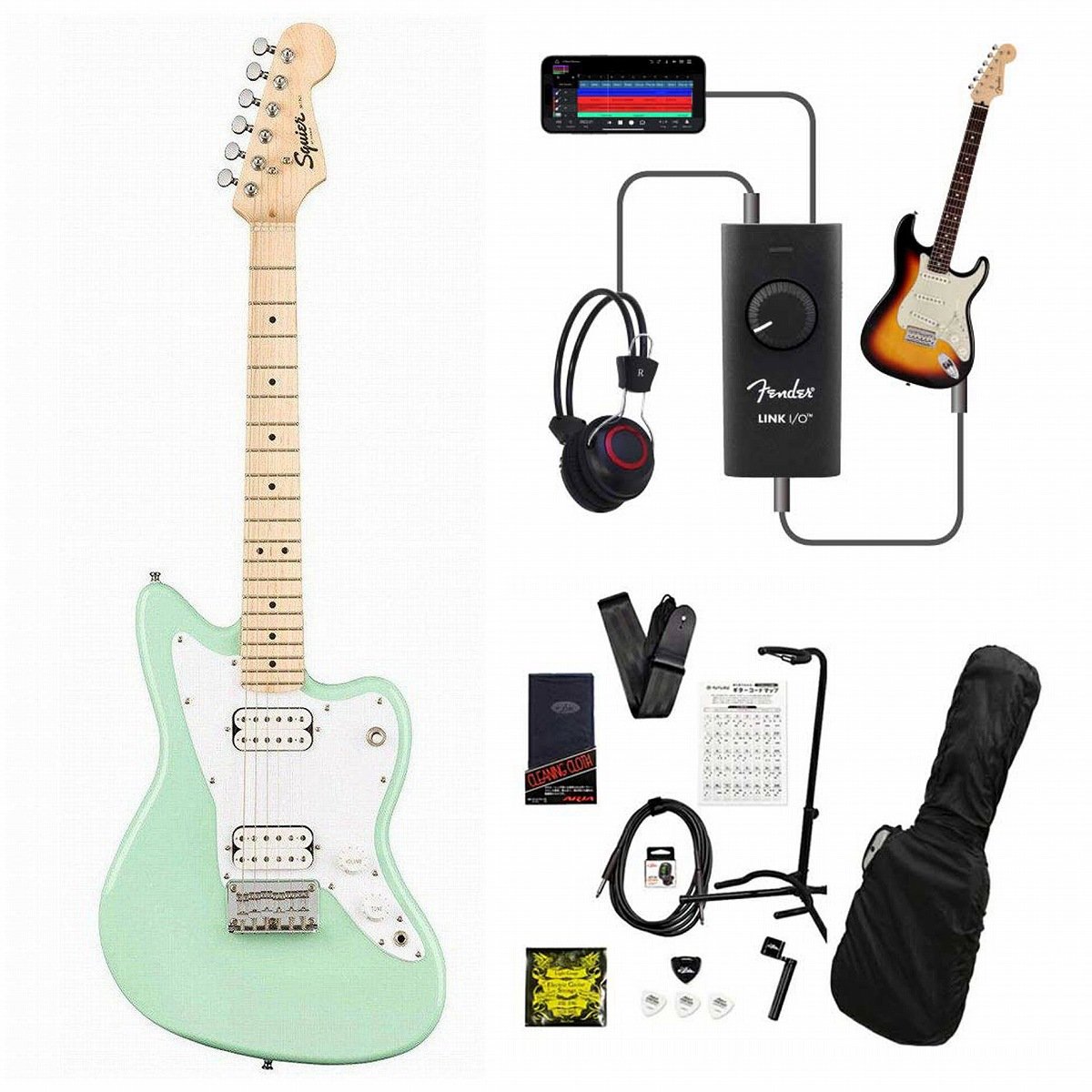 Squier / Mini Jazzmaster HH Maple Fingerboard Surf Green スク
