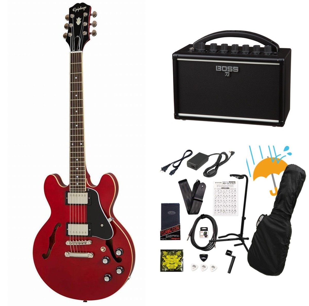 Epiphone / Inspired by Gibson ES-339 Cherry BOSS KATANA MINI
