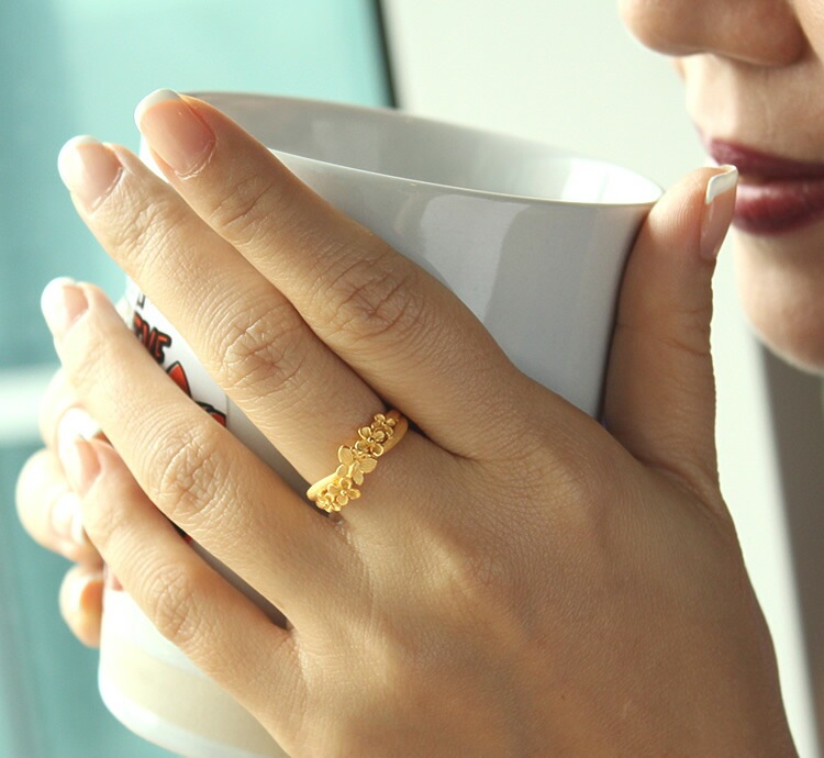花と蝶のダンス 純金リング｜レディース,リング商品｜PRIMA GOLD