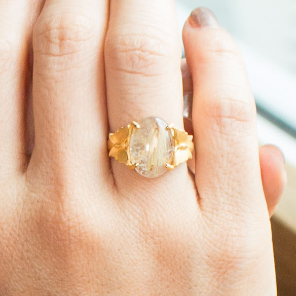 ゴールデンルチルクォーツ 純金リング｜レディース,リング商品｜PRIMA