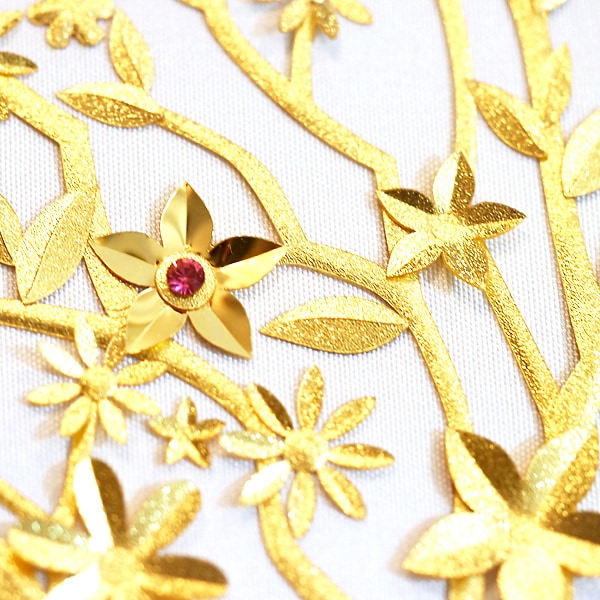 幸運を招く「金の成る木」純金アート（43cm Lサイズ）｜純金アート商品