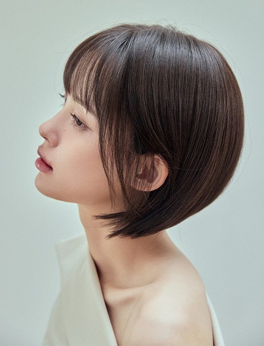 総手植えフルウィッグ) ボブカットジェリー（モースト原糸）