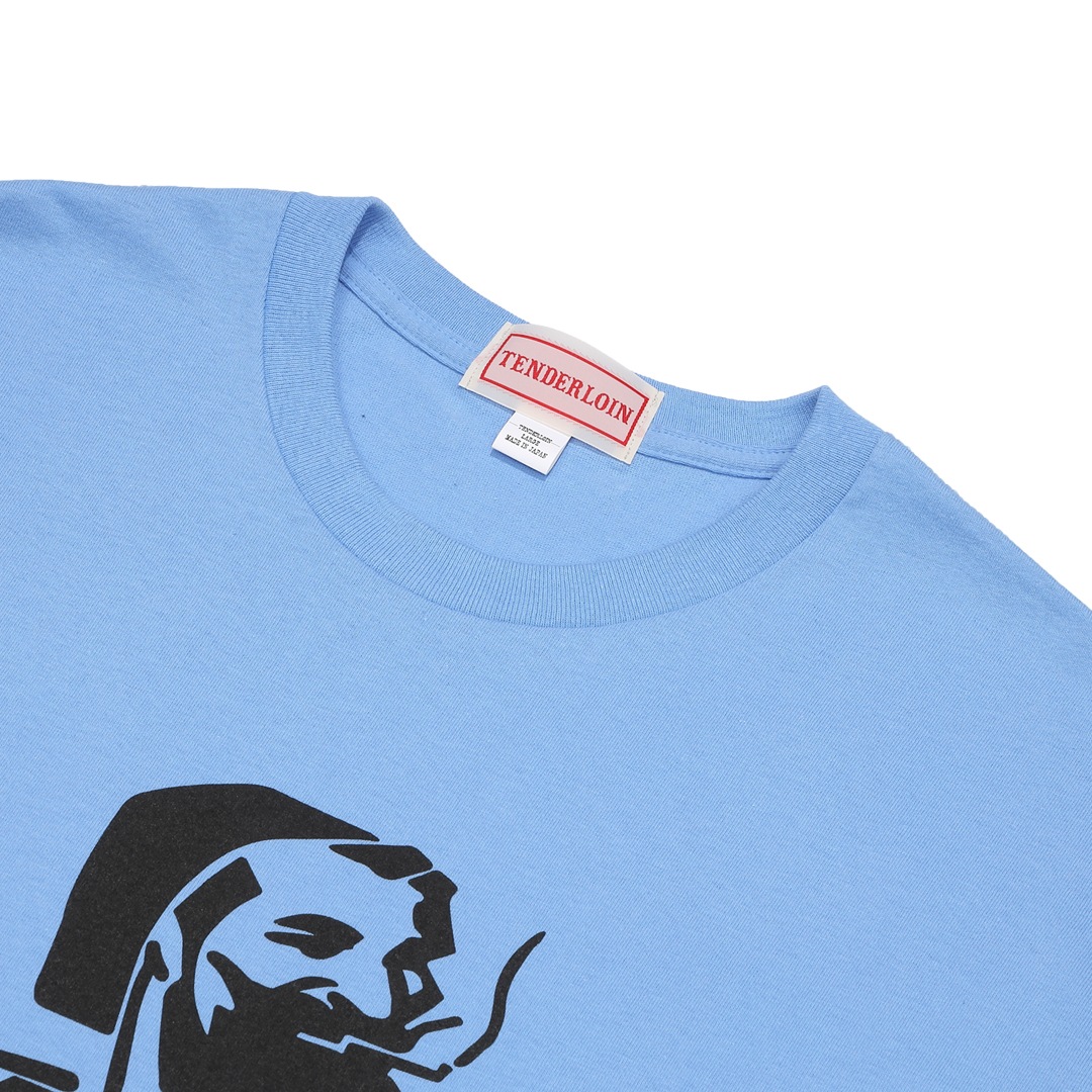 TENDERLOIN ZIGZAG T-SHIRTS 6.0oz PREMIUM COTTON 100% SAX | T-SHIRT