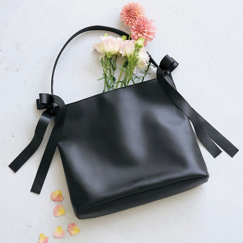 SISTER AUDREY サイドリボン付きレザー調トートバッグBOOK | 商品