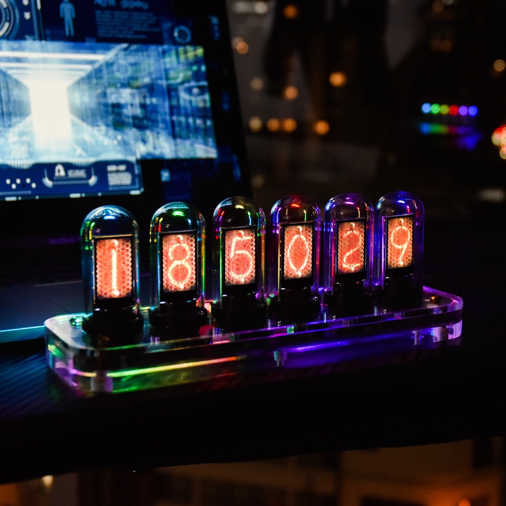 PYZONE : ニキシー管風置時計「Cyber punClock ghost」 | 【公式