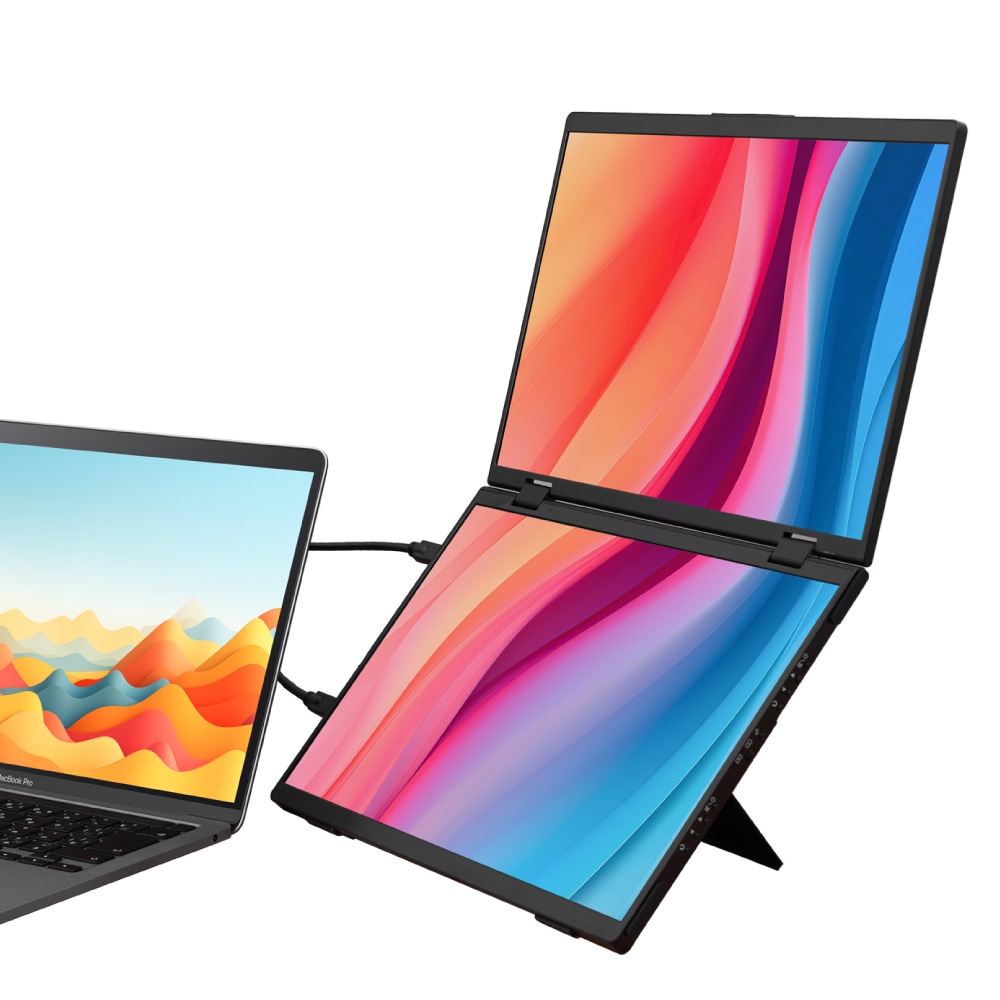 新色追加】Mac/Windows両対応 上下2画面拡張ポータブルモニター