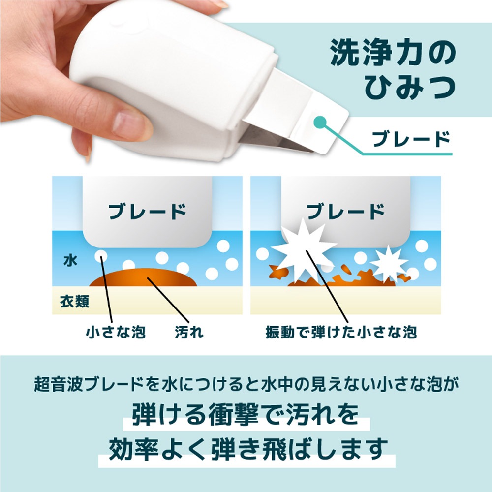 ワイドW超音波ブレードでシミ洗浄「トルン」 | 【公式】サンコー通販サイト