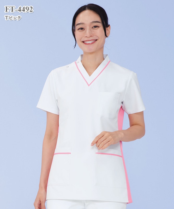 男女兼用スクラブ半袖[ナガイレーベン製品] FT-4492｜THS-白衣通販・販売
