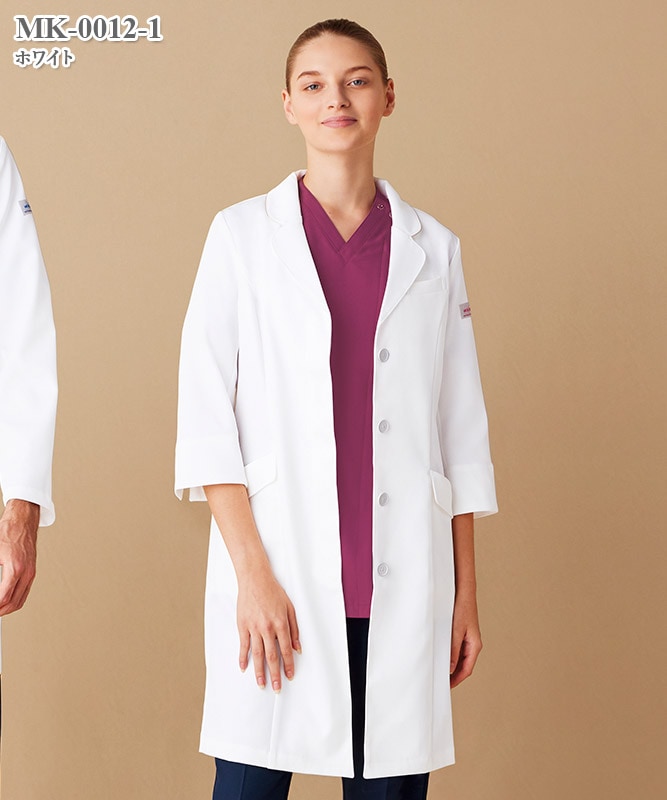 ミッシェルクラン女子白衣ドクターコート七分袖[チトセ製品] MK-0012