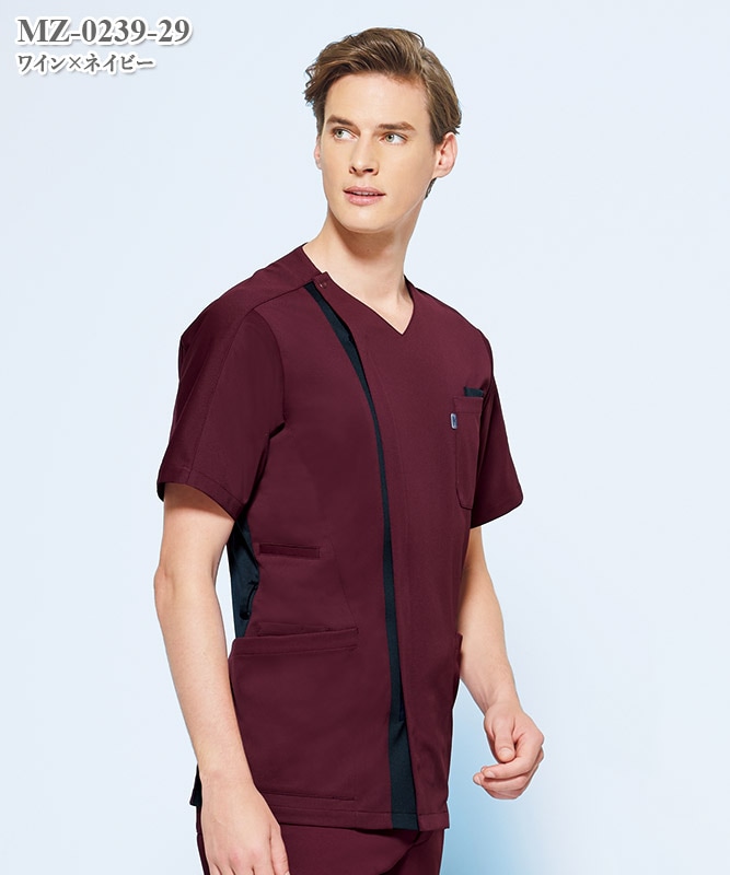 ミズノ男子ファスナースクラブ半袖[チトセ製品] MZ-0239｜THS-白衣通販