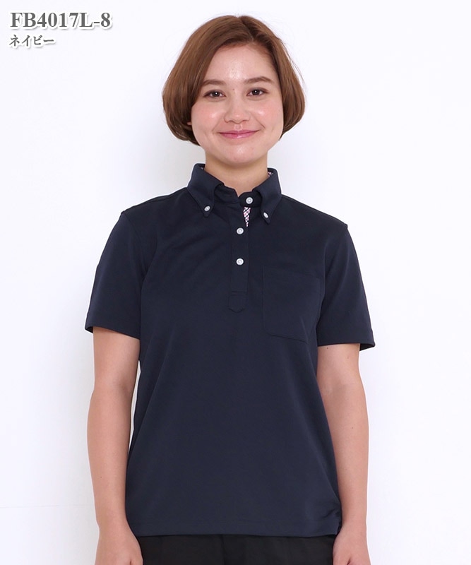 レディス吸水速乾ポロシャツ半袖(チェック)[ボンマックス製品] FB4017L