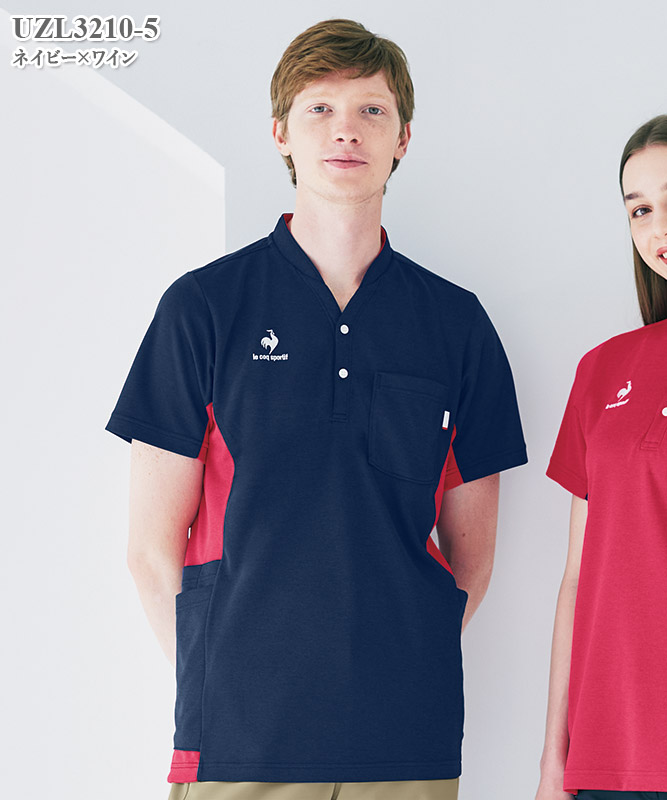 ルコックスポルティフユニセックスニットシャツ半袖[明石S.U.C.製品