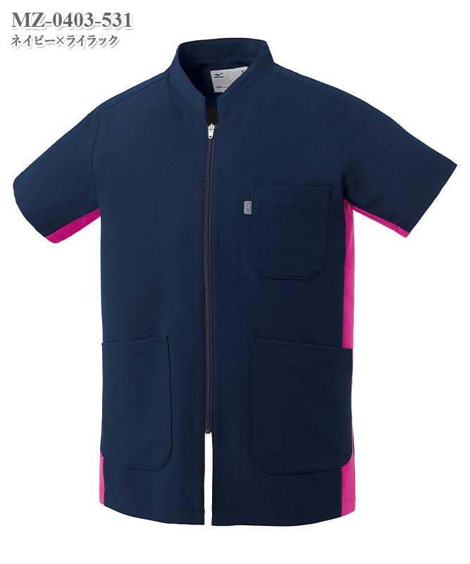 ミズノ男女兼用ファスナースクラブ半袖[チトセ製品] MZ-0403｜THS-白衣