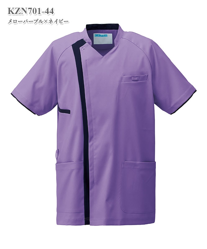 メンズスクラブジャケット半袖[KAZEN製品] KZN701｜THS-白衣通販・販売