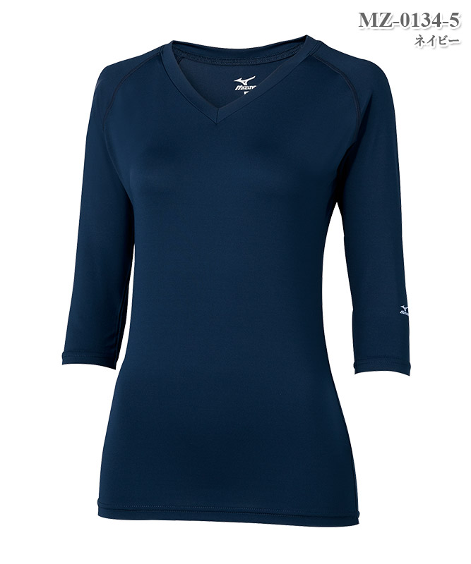 ミズノ女子Vネックアンダーウェア七分袖(返品不可商品)[チトセ製品] MZ