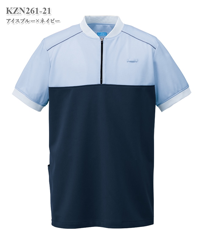 男女兼用楽ポロ半袖[KAZEN製品] KZN261｜THS-白衣通販・販売