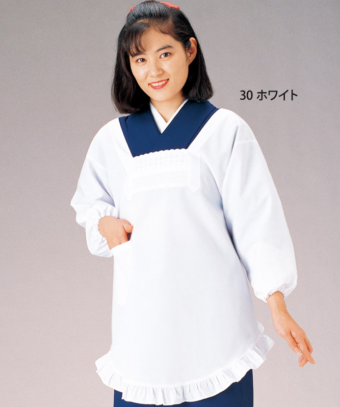 割烹着[KAZEN製品] 380-30｜飲食店制服・フードユニフォームの通販