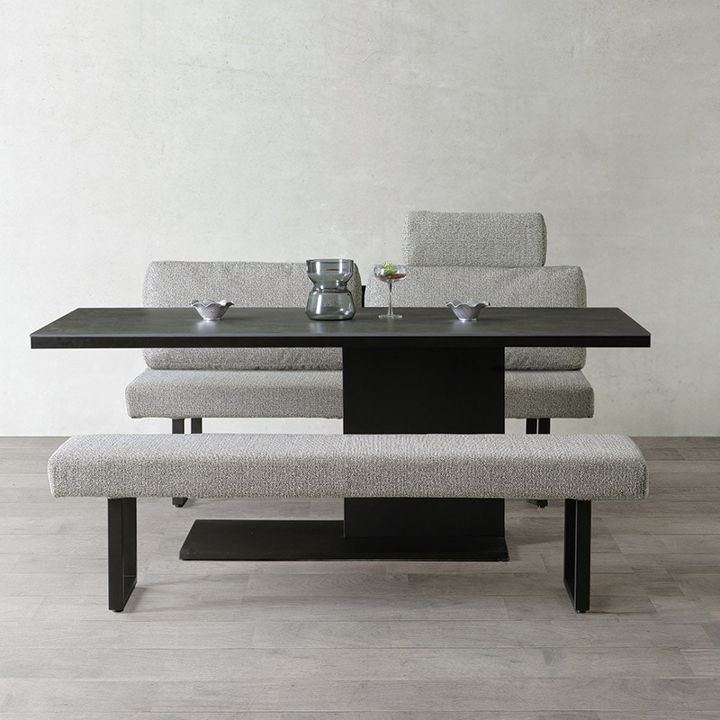 リビングダイニング4点セット アデルⅡテーブル180DT BK + LDチェア