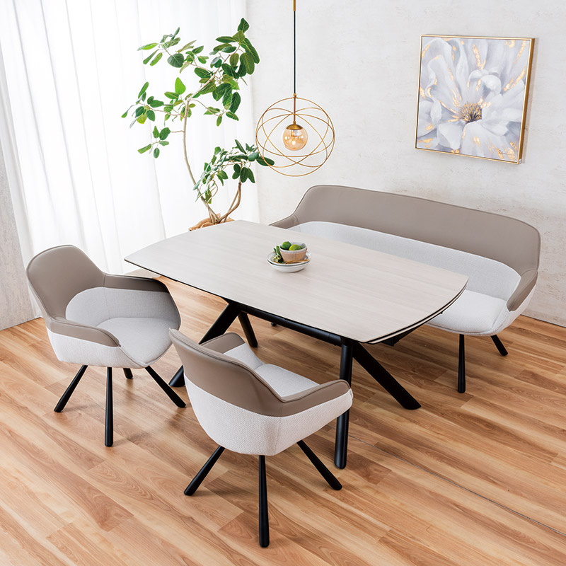 回転チェア NICOLA AC(HD-3049)GY/WH【大型商品配送】◇の通販｜東京