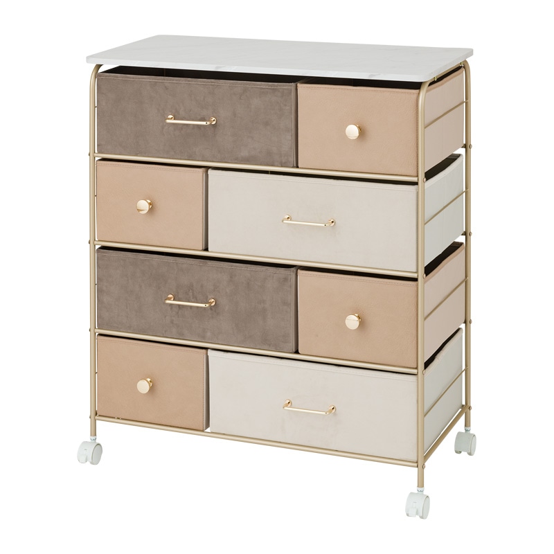 4段チェスト80W IF KT7686-4BE ベージュ ゴールド【お客様組み立て商品