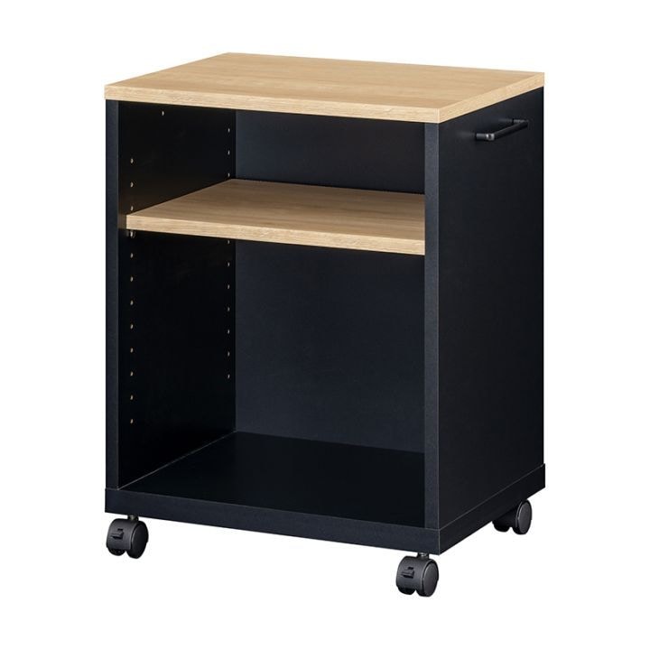 デスクワゴン オフィスコ2 OBK-6060P BK 白井産業【お客様組立商品