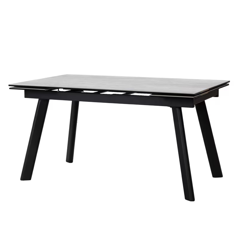 セラミックテーブル 伸長テーブル グラスティ140EXT アッシュグレイ