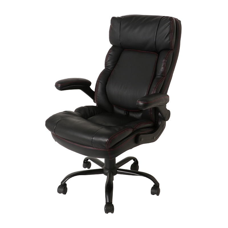 キャスターチェア RSPC-BK 可動式ランバーサポート付き BKの通販｜東京