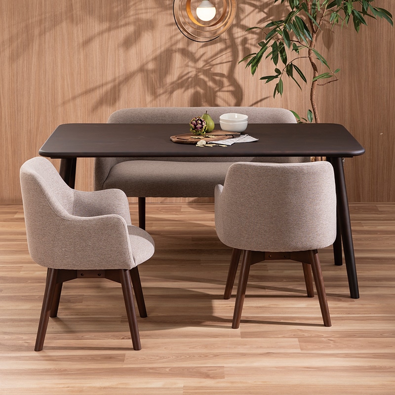 ダイニング4点セット ダイニングテーブル ライフコッド150BR + 回転A