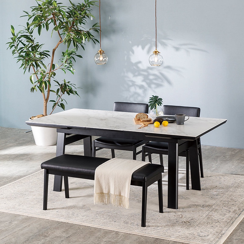 伸長ダイニングテーブル アザリア セラミックEXT 140EXT テーブル WH