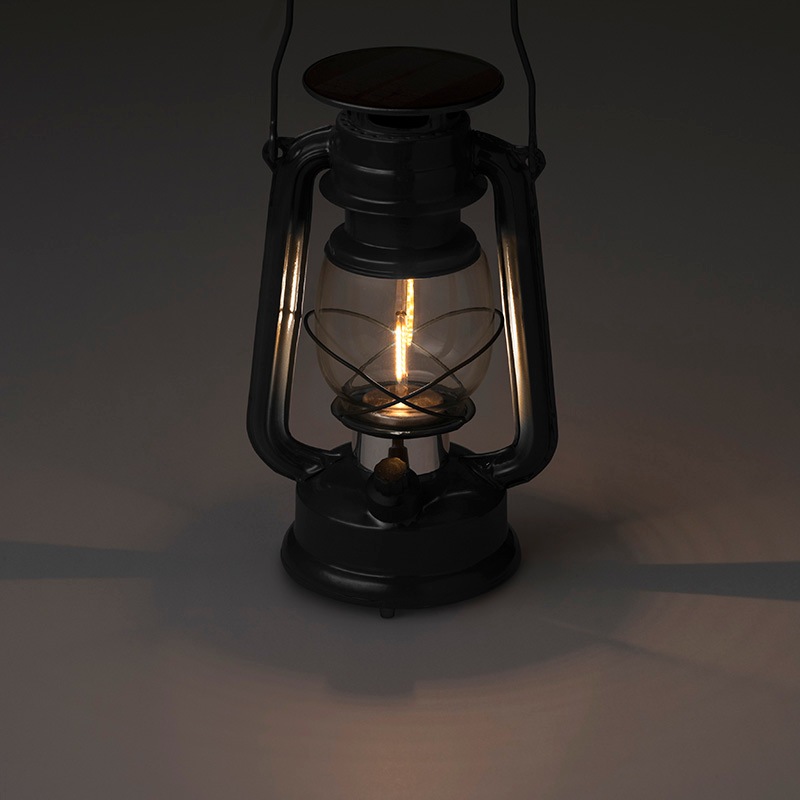 あかりクラシック ルミエールランタン ブラック 約幅15cm×奥行11.7cm