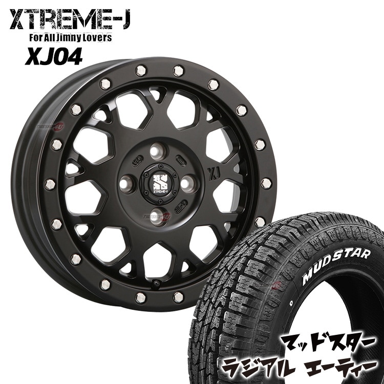 XTREME-J XJ04 14x4.5J 4/100 ET43 サテンブラック マッドスター