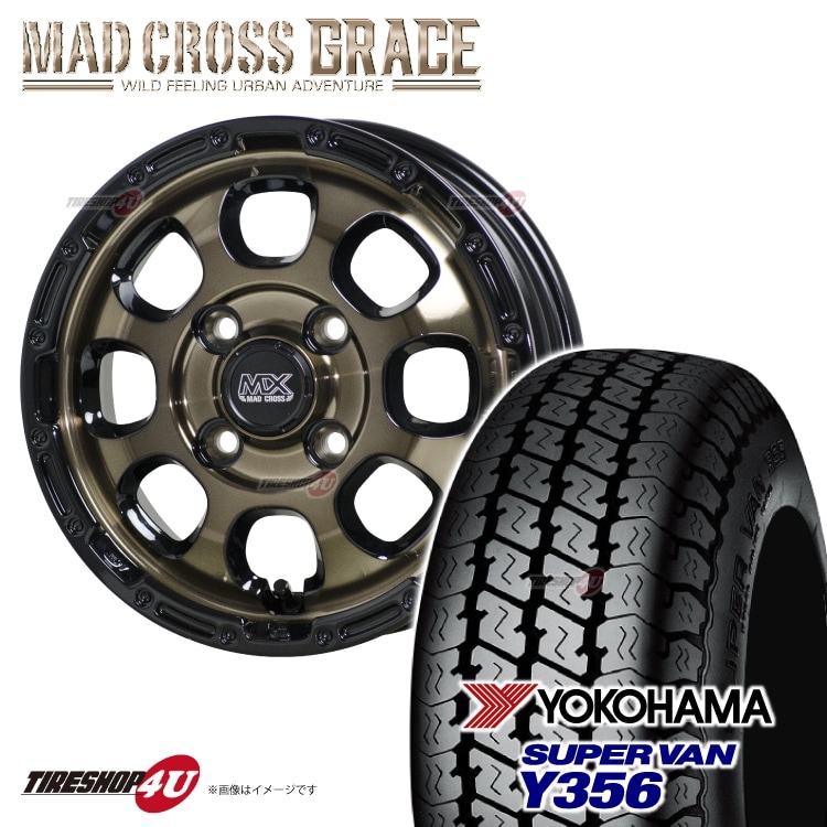 MAD CROSS GRACE 12x4.00B 4/100 +43 ブロンズ BRC/BK ブリヂストン