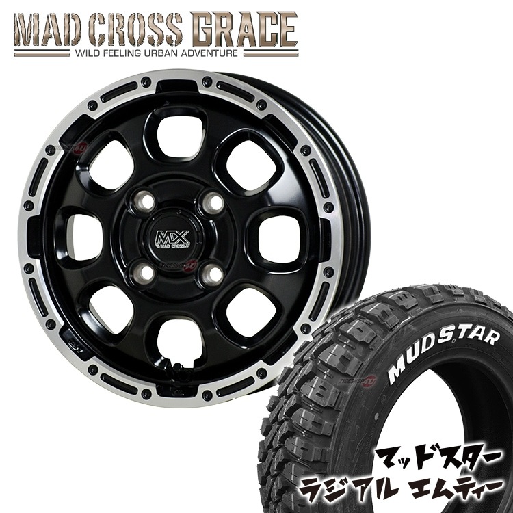 MAD CROSS GRACE 12x4.0J 4/100 +43 GB/P MUDSTAR RADIAL M/T 145