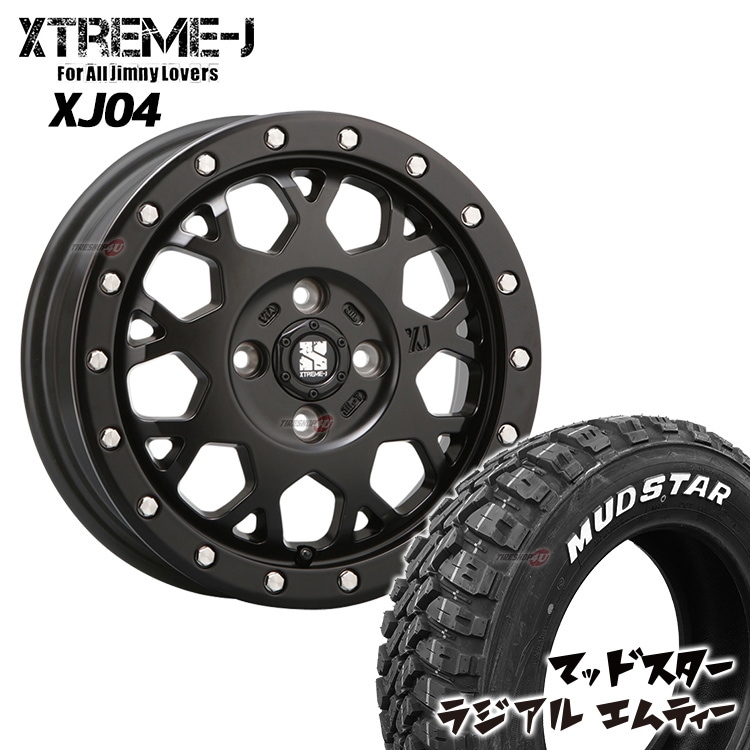 XTREME-J XJ04 15x4.5J 4/100 ET43 サテンブラック マッドスター