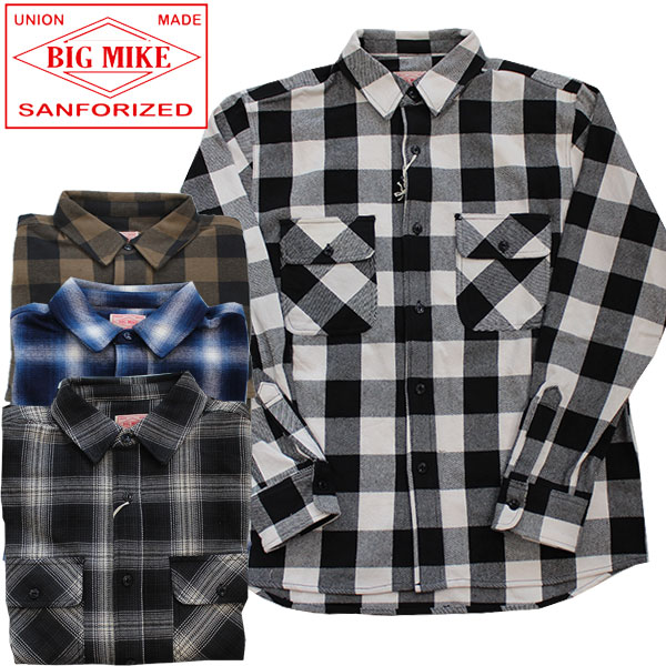 BIG MIKE（ビッグマイク）】 HEAVY FLANNEL WORK SHIRTS フランネル