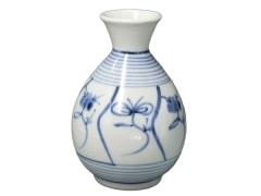 砥部焼 梅山窯 一合徳利（なずな文）【和食器通販e-tobeyaki.com】