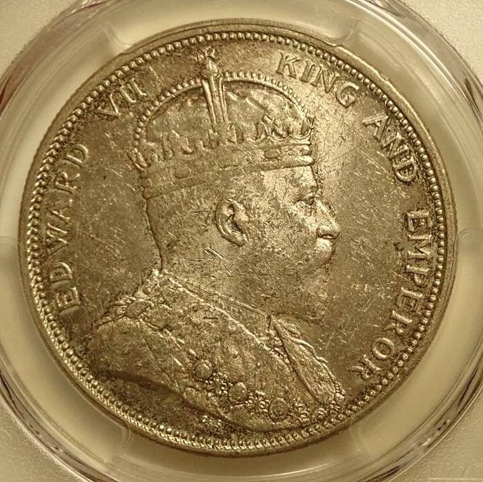 海峡植民地、エドワード7世の1ドル銀貨、1904年 | アンティーク