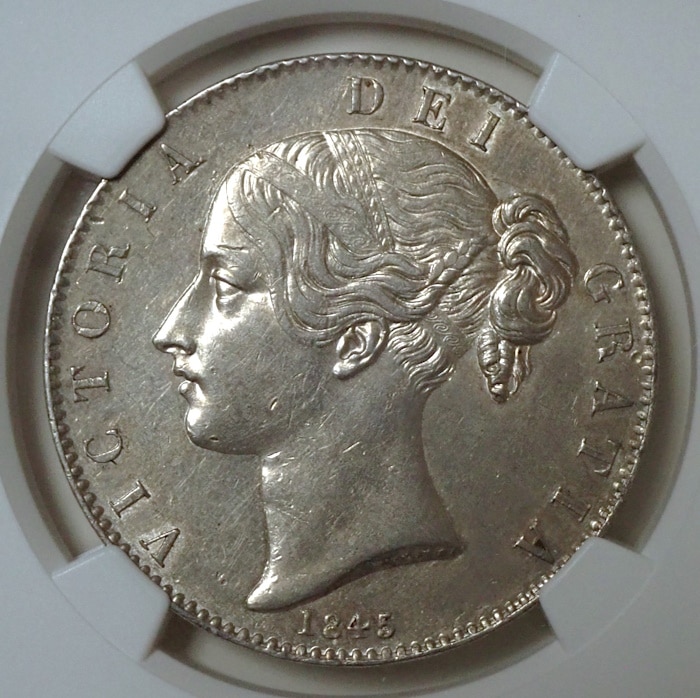 イギリス、ビクトリアのクラウン1845年 | アンティーク・コイン