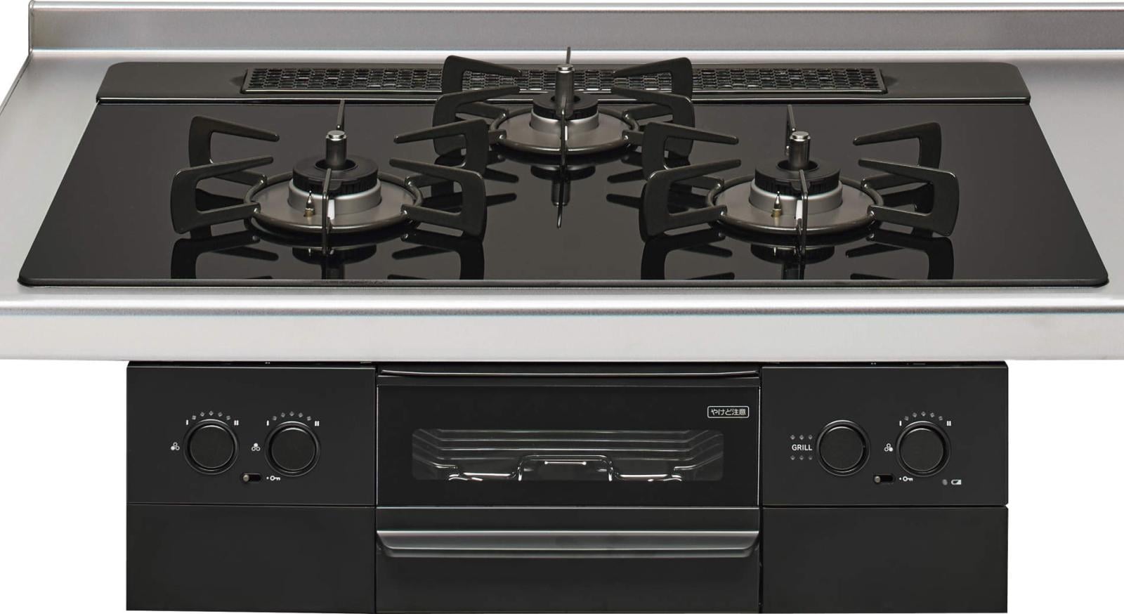 ガスコンロ クリナップ ZGGRK7R22CKK-K ガラストップコンロ 3口コンロ