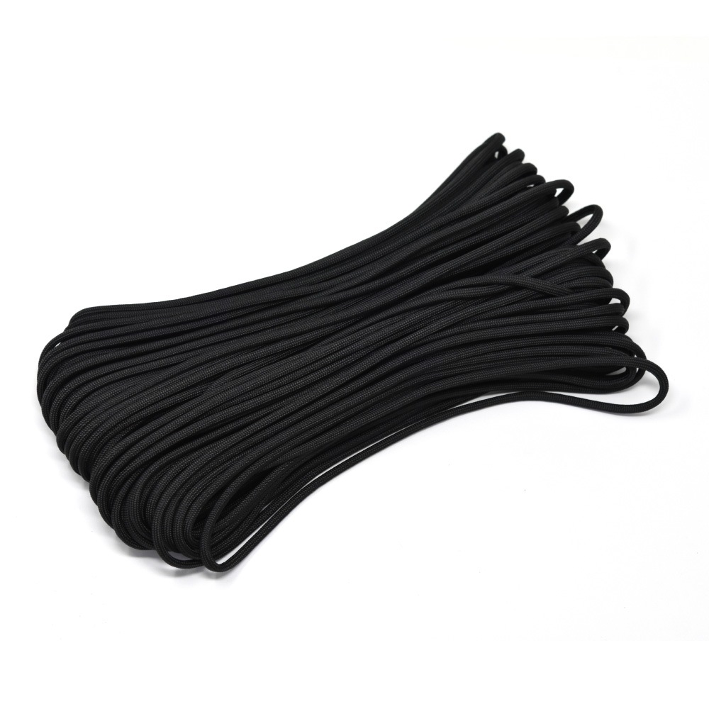 Z156 / TIGER パラコード 4mm / ブラック〈1束(30m)〉:がまぐち口金